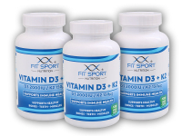 3x Vitamin D3 + K2 120 vege kapslí
