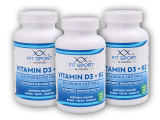 3x Vitamin D3 + K2 120 vege kapslí