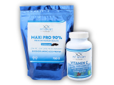 Maxi Pro 90% 750g + Vitamin C 1000mg with Rose Hips 120 tablet