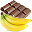 příchut čokoláda s banánem